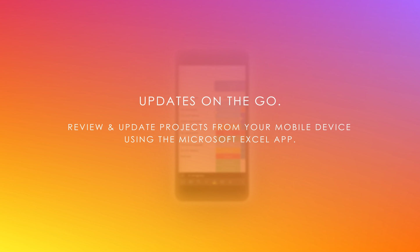 Mobile Multi Project Planner Spreadsheet for Excel: Review & Update on the Go