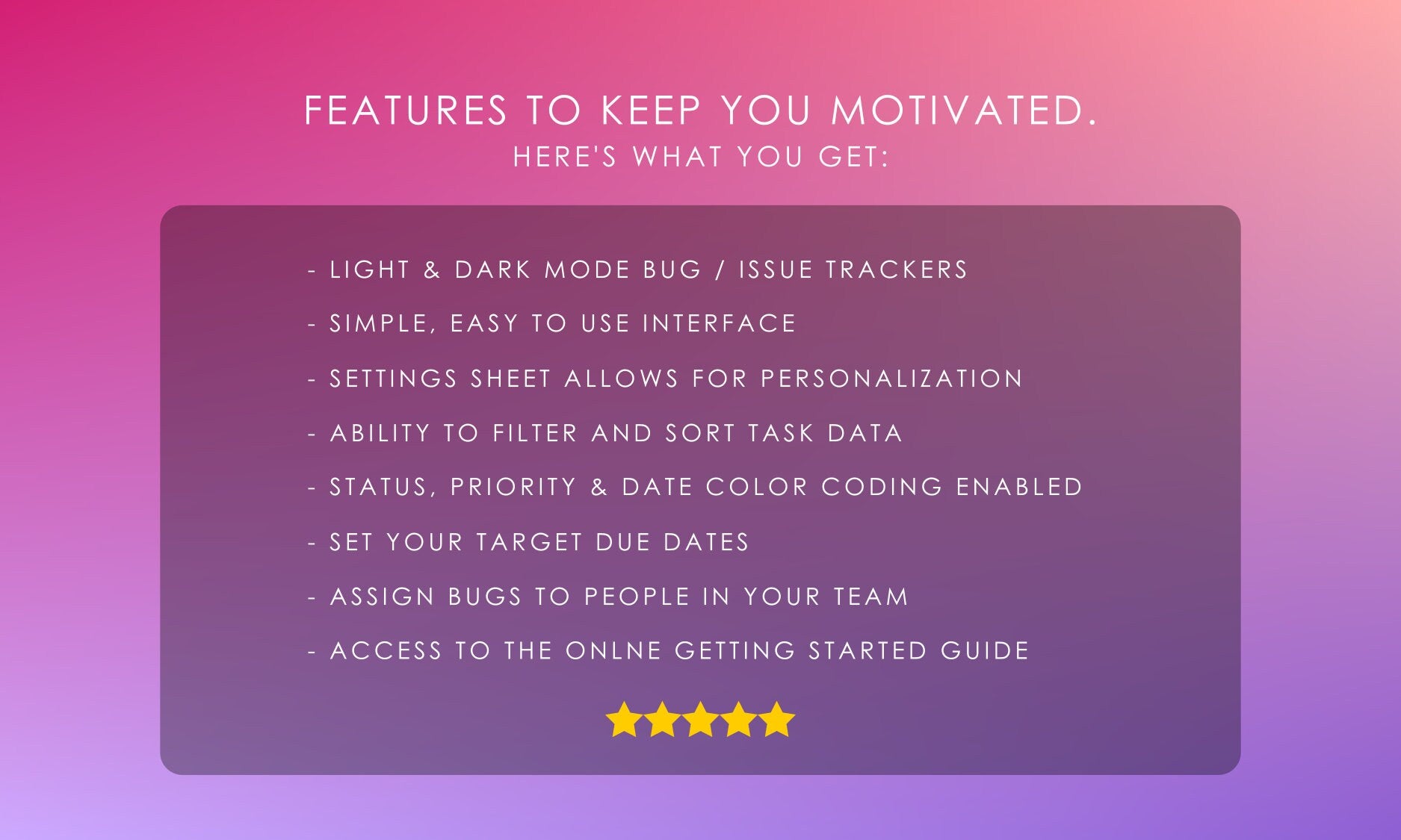 Bug Tracker Features: Light & Dark Mode, Customization, Filtering, Color Coding, and More