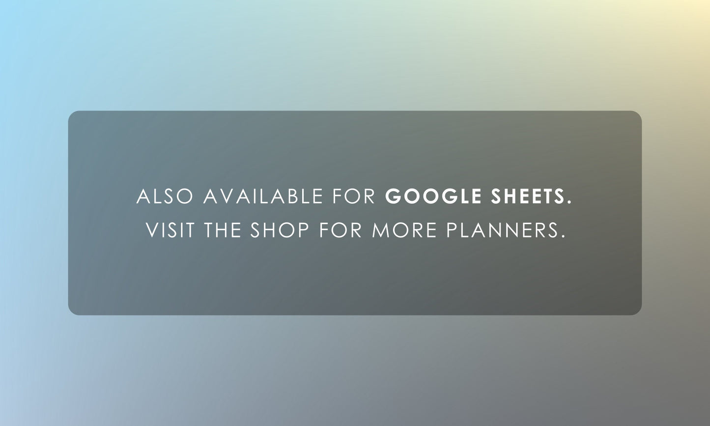 Digital Planner for Google Sheets: Find Our Work Week Planner and More in the Shop