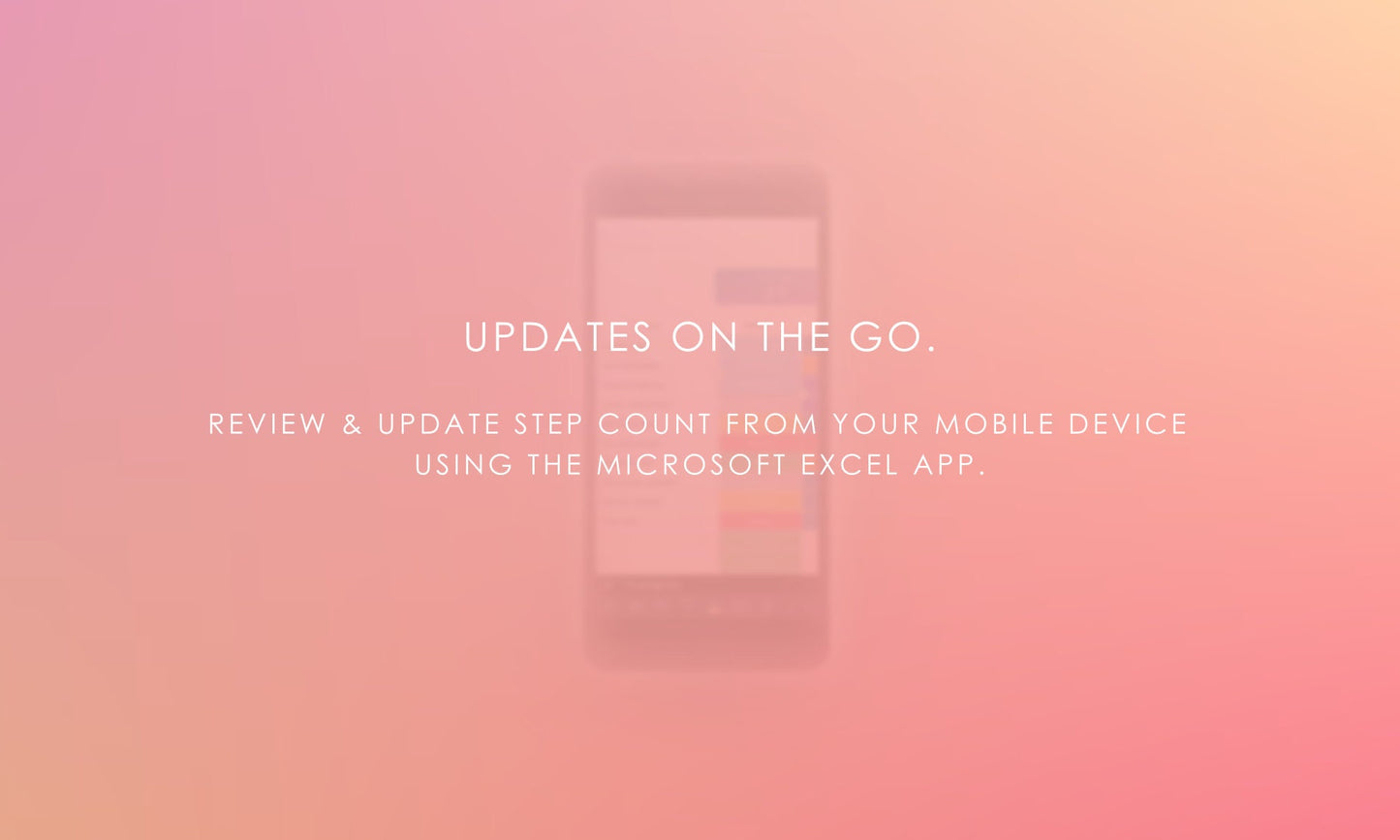 Mobile Step Tracker: Review & Update Step Count on Excel App