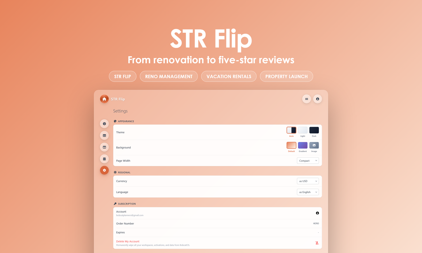 STR Flip - Settings