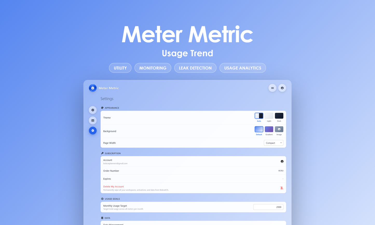 Meter Metric - Settings