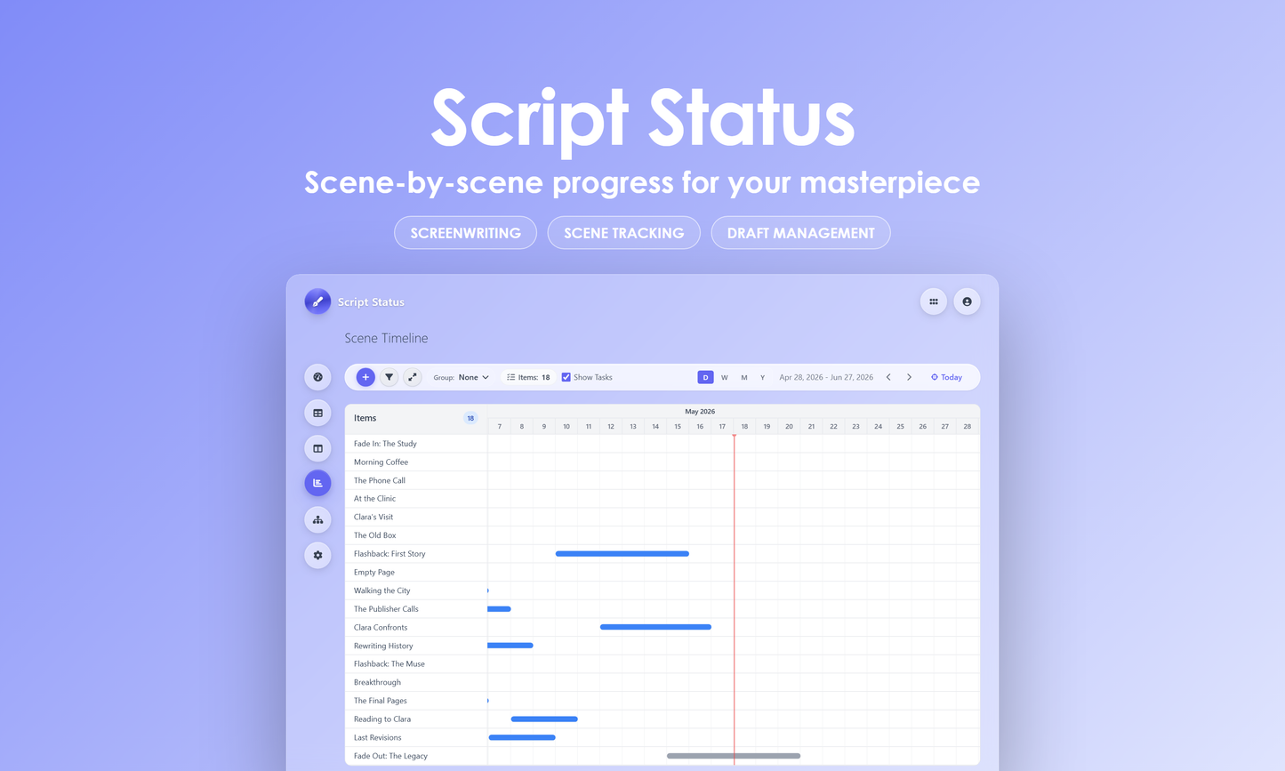 Script Status - Timeline