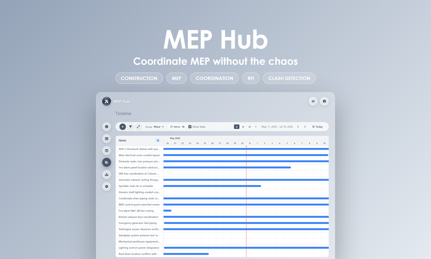 MEP Hub - Timeline