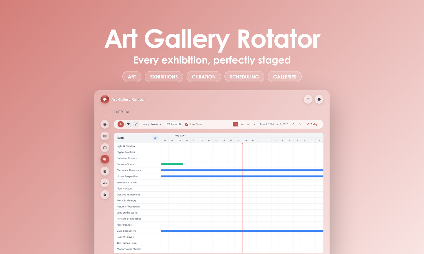 Art Gallery Rotator - Timeline