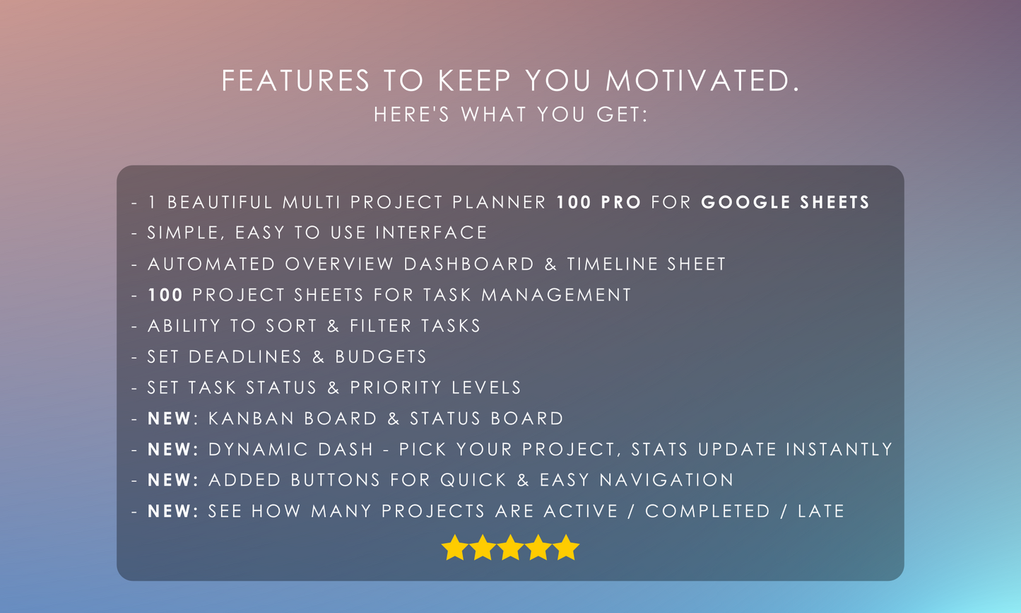Amazing project planning features