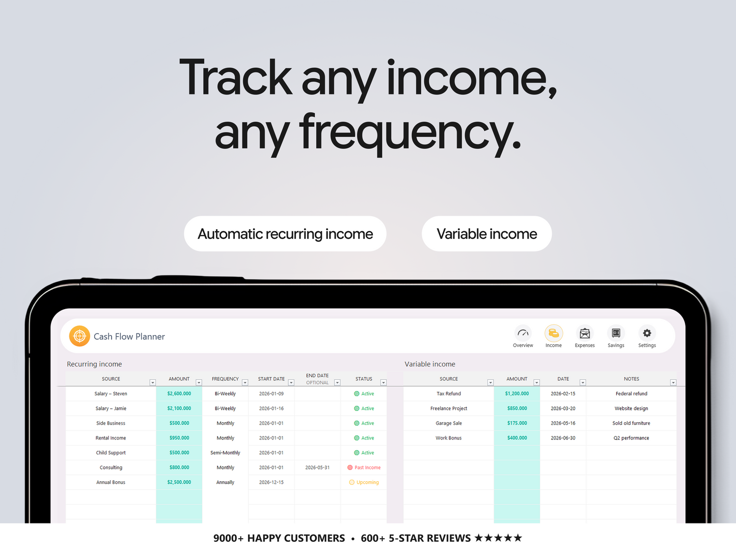 Cash Flow Planner