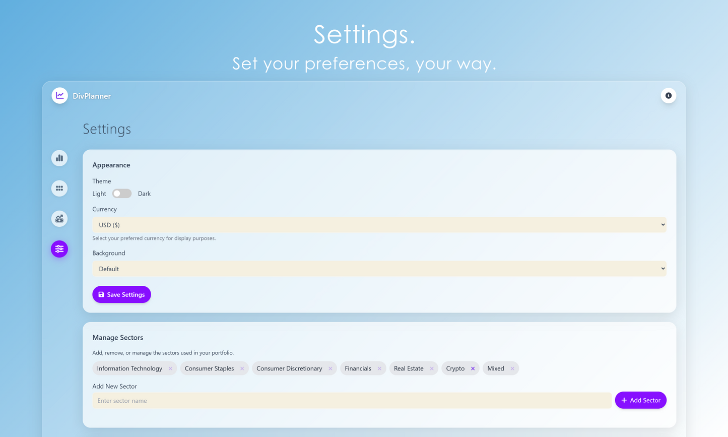 DivPlanner - Your dividend portfolio planner