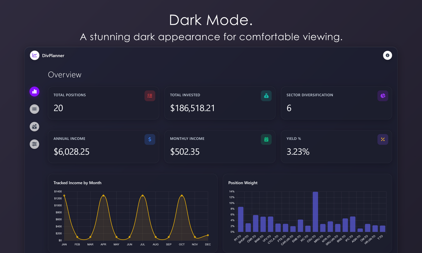 DivPlanner - Your dividend portfolio planner