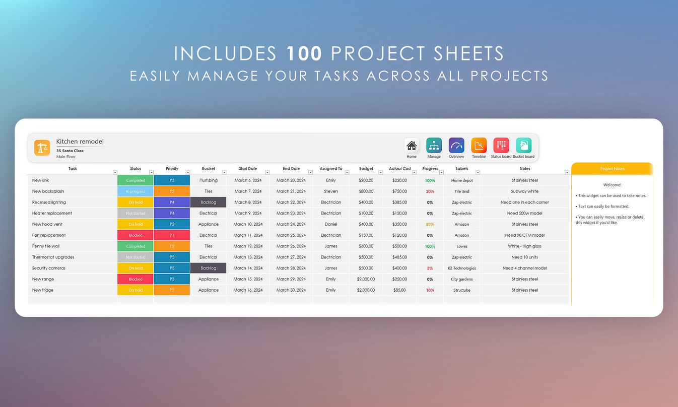 Multi Project Planner 100 Pro – Bobcat Planners