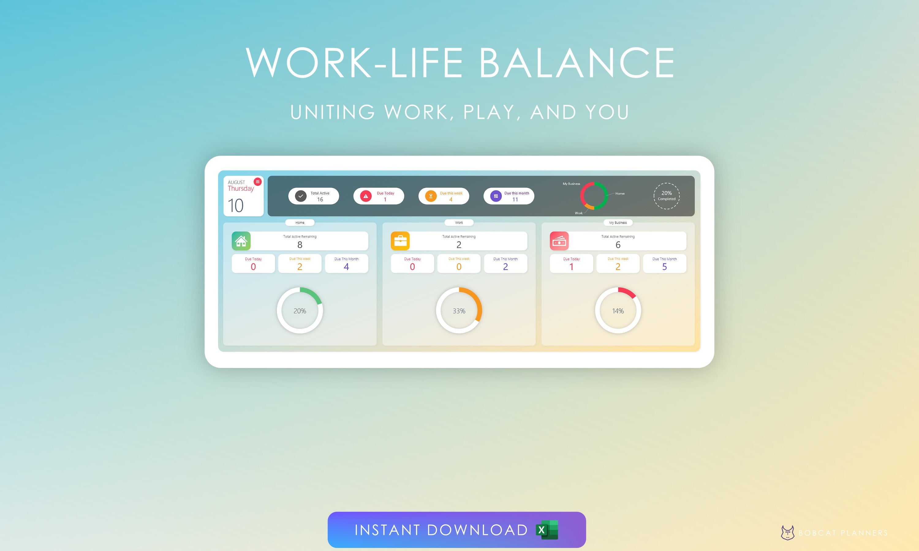 Work-Life Balance Planner – Bobcat Planners
