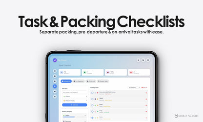 Trip Planner Travel Itinerary Budget Tracker Checklist Packing List Digital Download PDF