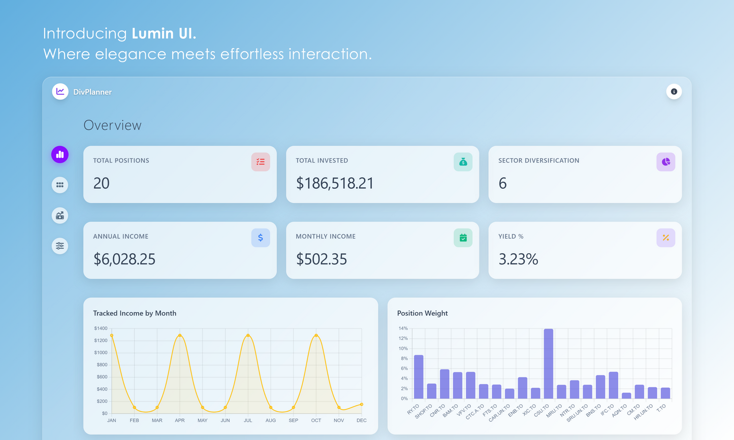 DivPlanner - Your dividend portfolio planner