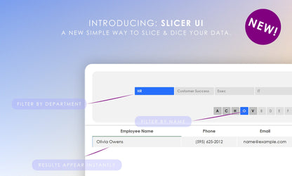 Employee Directory: Introducing Slicer UI - A New Simple Way to Slice & Dice Your Data