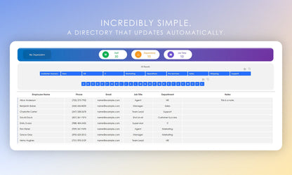Employee Directory: Incredibly Simple - A Directory That Updates Automatically