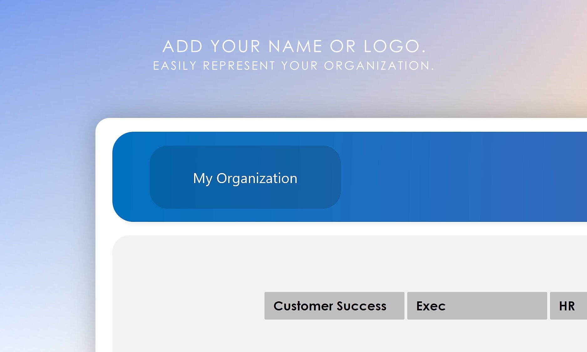 Employee Directory: Add Your Name or Logo to Easily Represent Your Organization