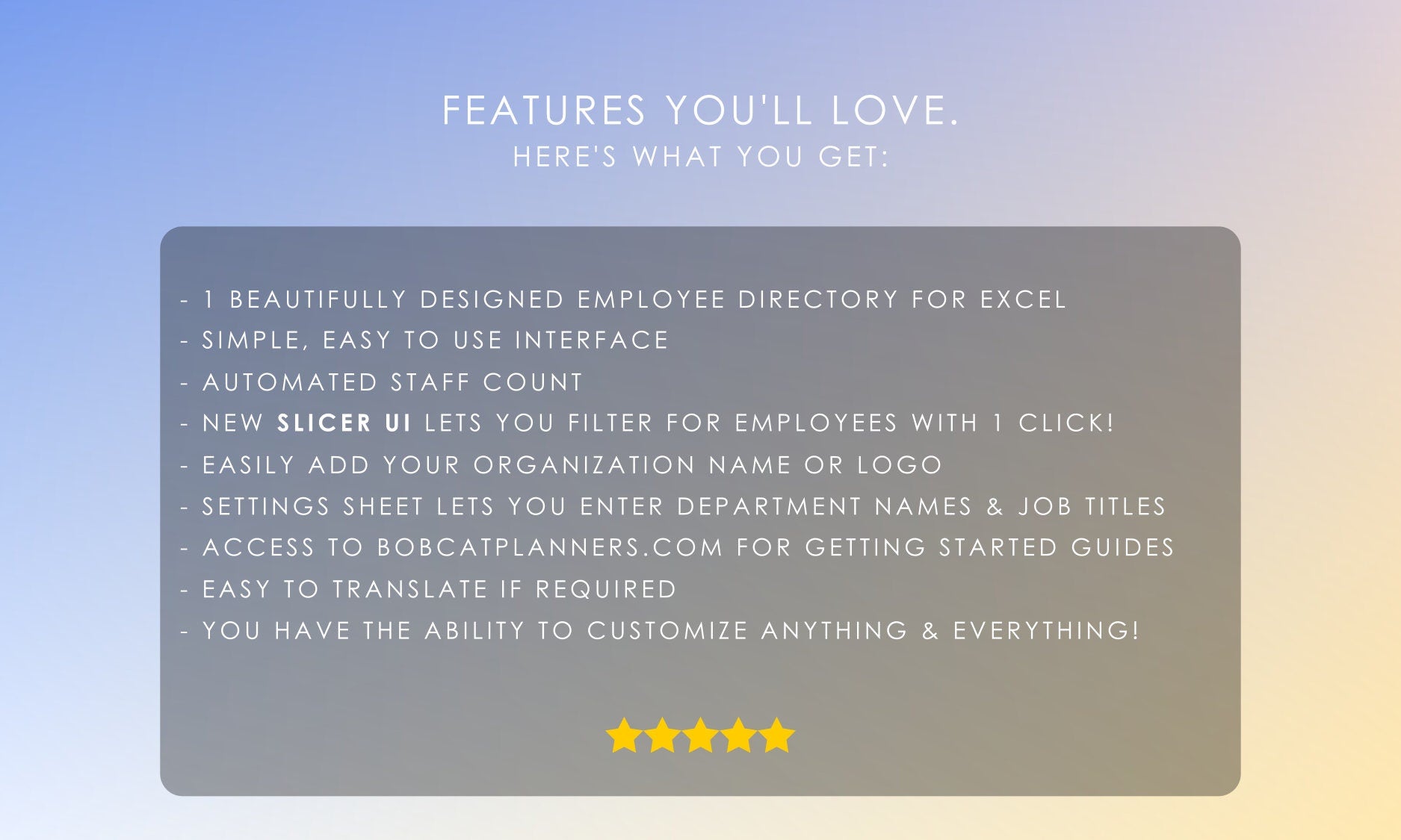 Digital Employee Contact List for Excel: Automated Staff Count, One-Click Filtering, Customizable Departments and Logos