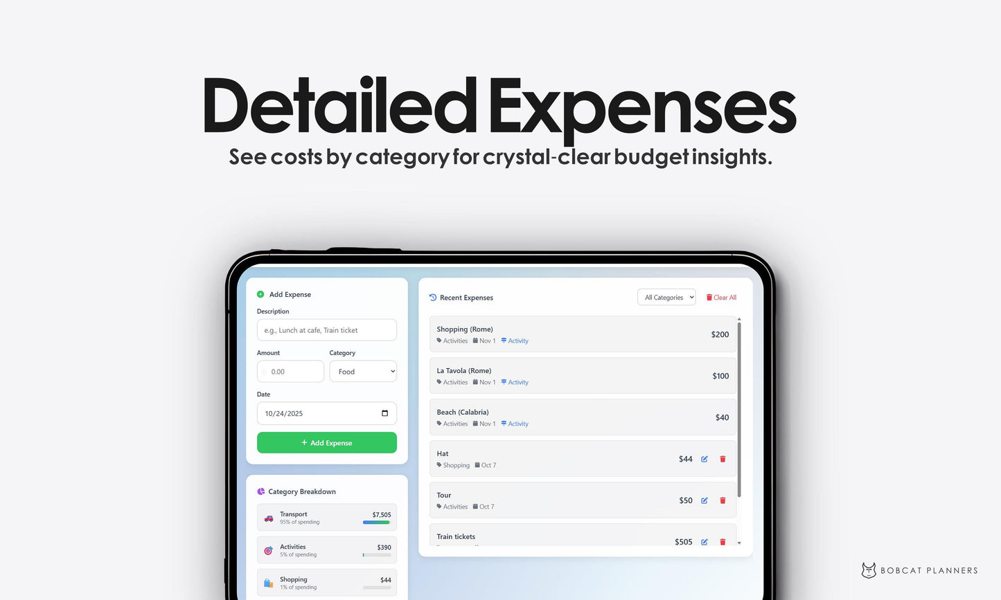 Trip Planner Travel Itinerary Budget Tracker Checklist Packing List Digital Download PDF