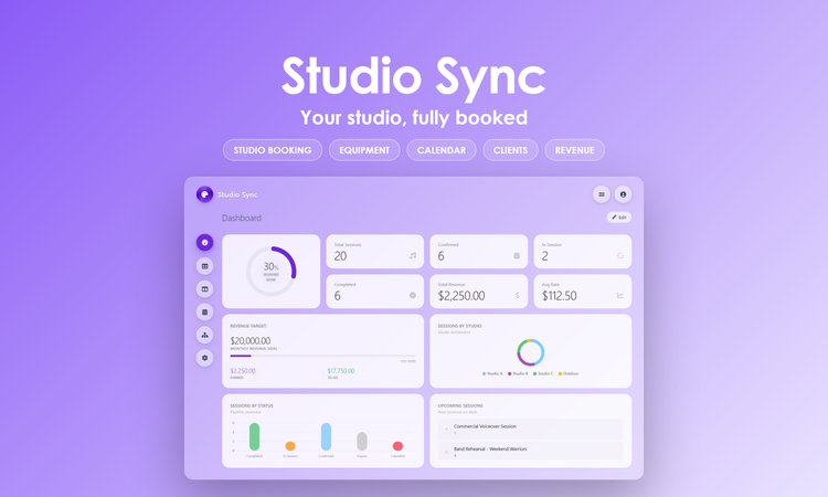 Studio Sync - Dashboard