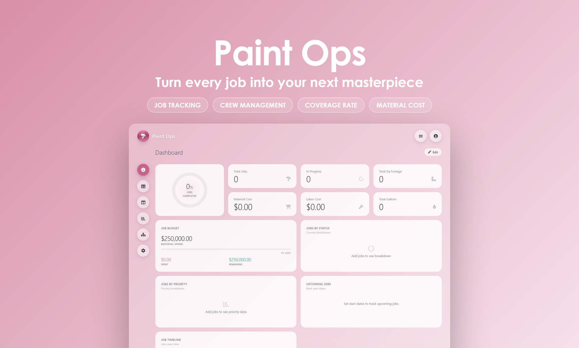 Paint Ops - Dashboard