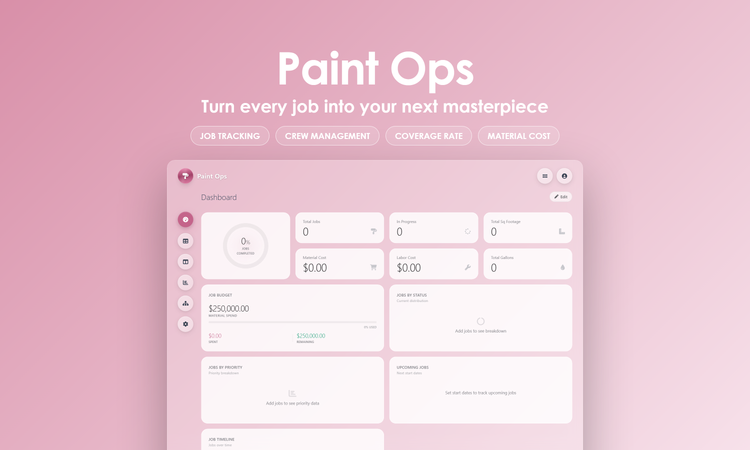 Paint Ops - Dashboard