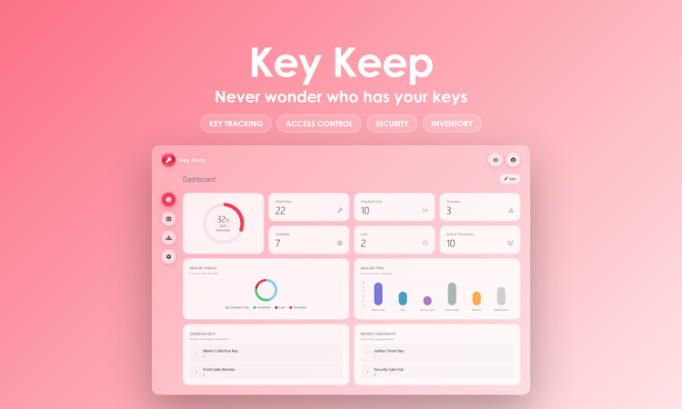 Key Keep - Dashboard