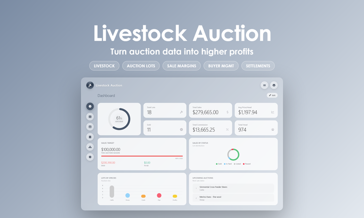 Livestock Auction - Dashboard