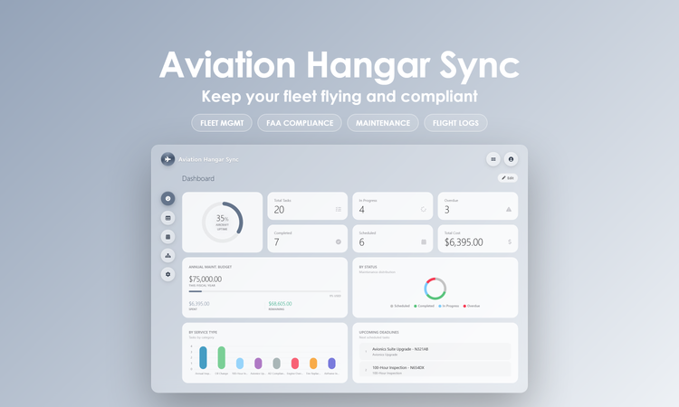 Aviation Hangar Sync - Dashboard