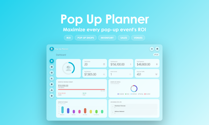 Pop Up Planner - Dashboard
