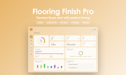 Flooring Finish Pro - Dashboard