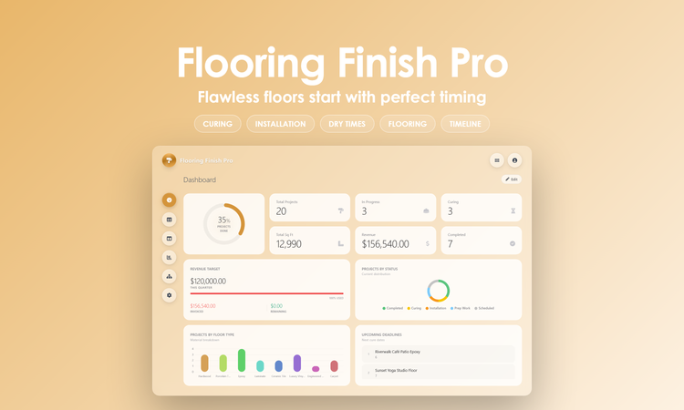 Flooring Finish Pro - Dashboard