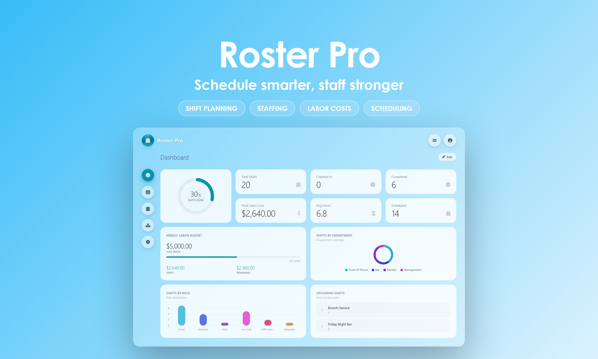 Roster Pro - Dashboard