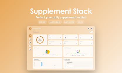 Supplement Stack - Dashboard