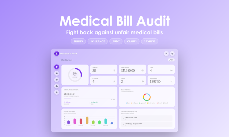 Medical Bill Audit - Dashboard