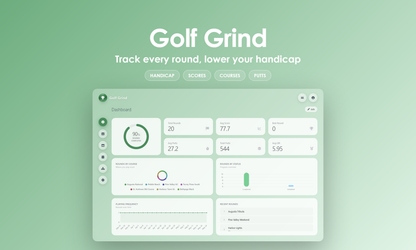 Golf Grind - Dashboard