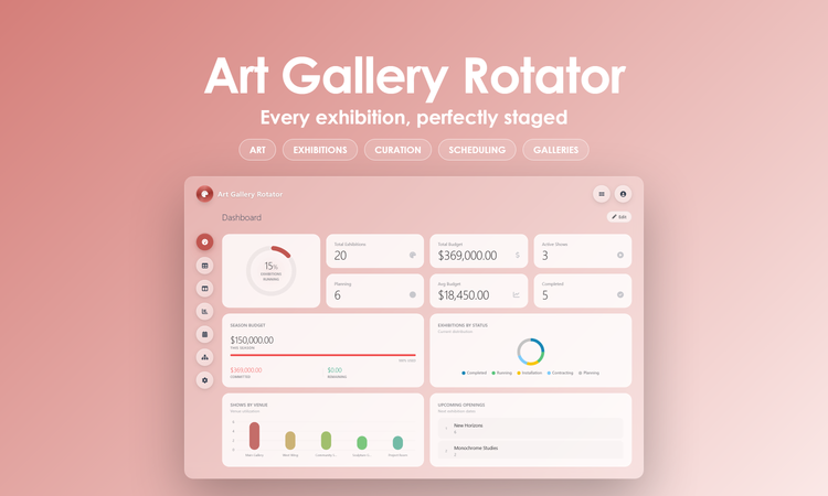 Art Gallery Rotator - Dashboard