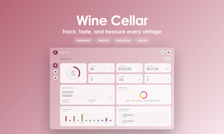 Wine Cellar - Dashboard