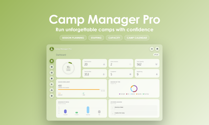 Camp Manager Pro - Dashboard