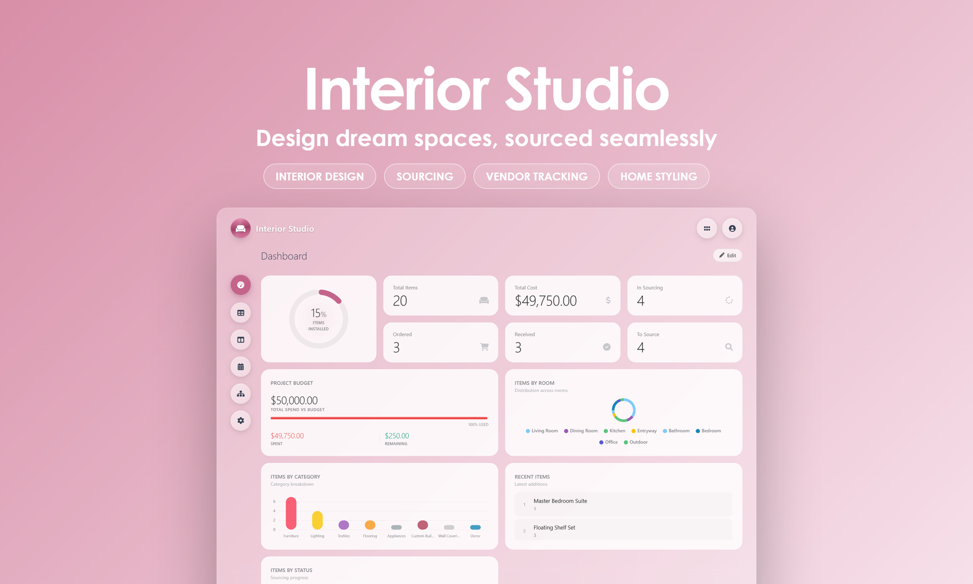 Interior Studio - Dashboard