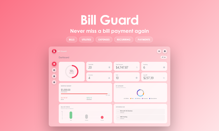 Bill Guard - Dashboard