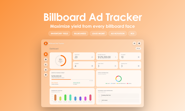 Billboard Ad Tracker - Dashboard