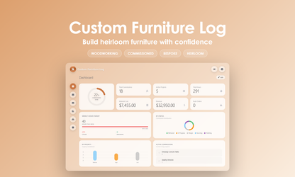 Custom Furniture Log - Dashboard