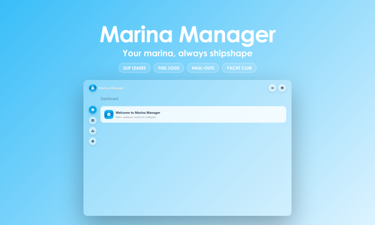 Marina Manager - Dashboard