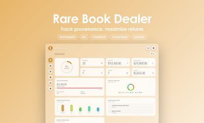 Rare Book Dealer - Dashboard