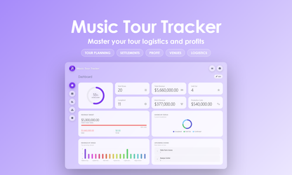Music Tour Tracker - Dashboard