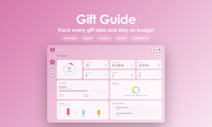 Gift Guide - Dashboard