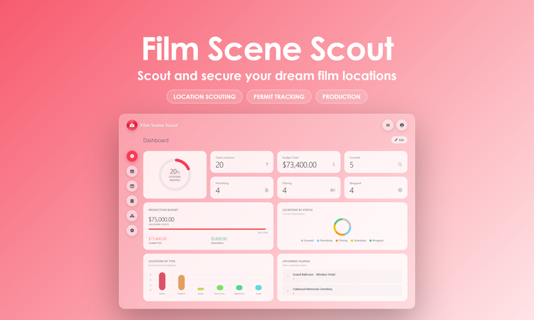 Film Scene Scout - Dashboard