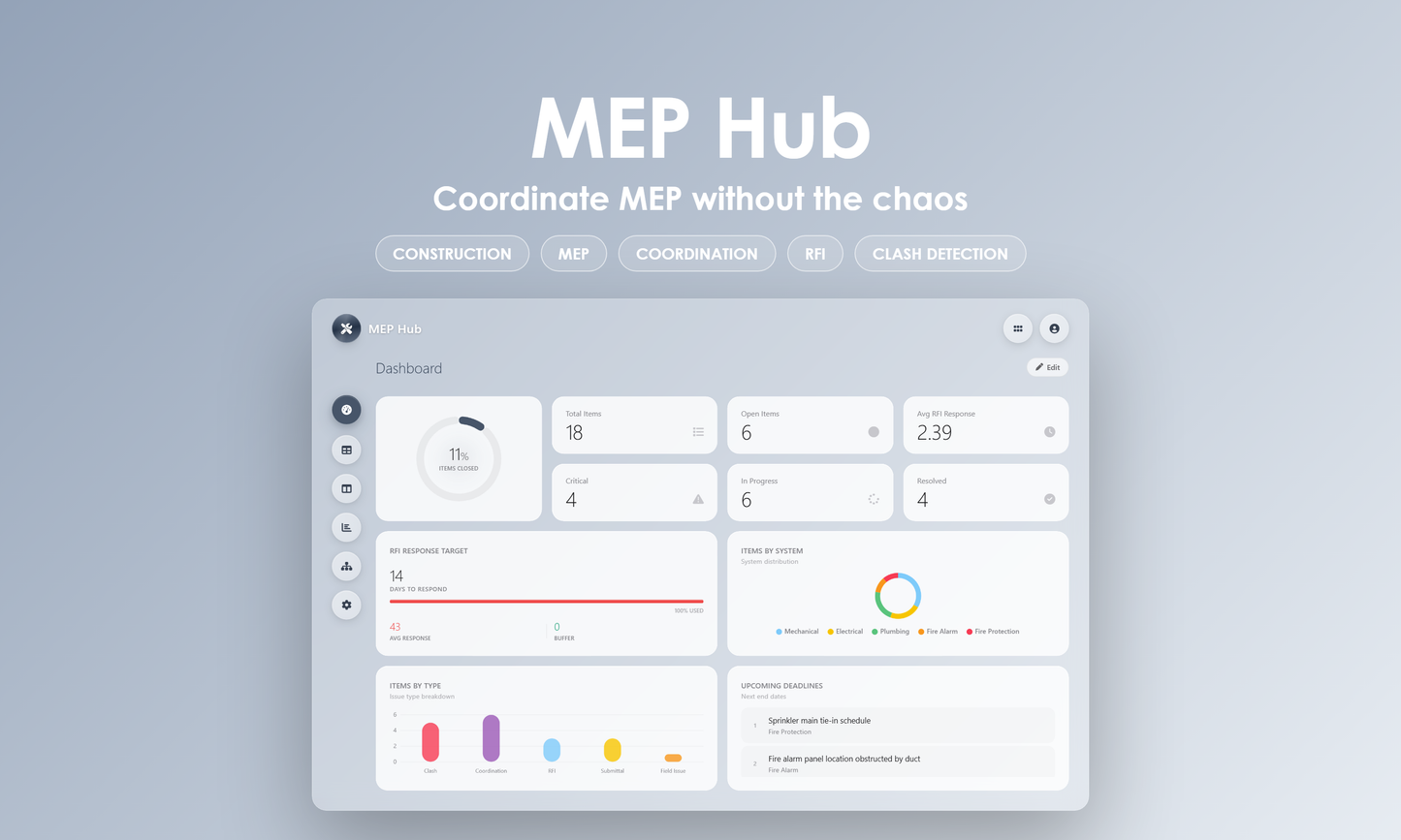 MEP Hub - Dashboard
