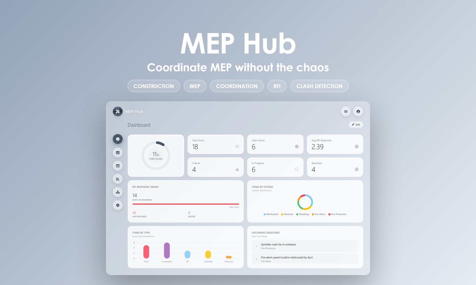 MEP Hub - Dashboard