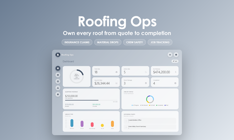 Roofing Ops - Dashboard
